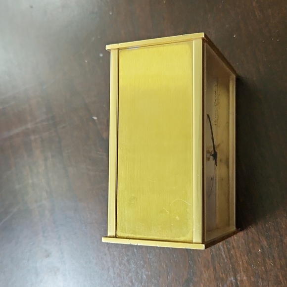 VINTAGE💛70’s PIERRE CARDIN Bedside/desk Quartz Alarm Clock Gold Tone - Picture 3 of 7